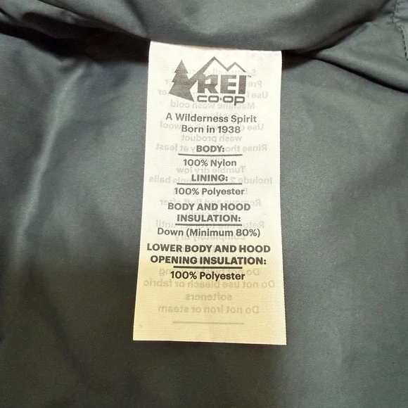 Rei Down Quilted Hooded Puffer Coat Womens XL Blue Mid Length Winter Jacket READ - Picture 6 of 16